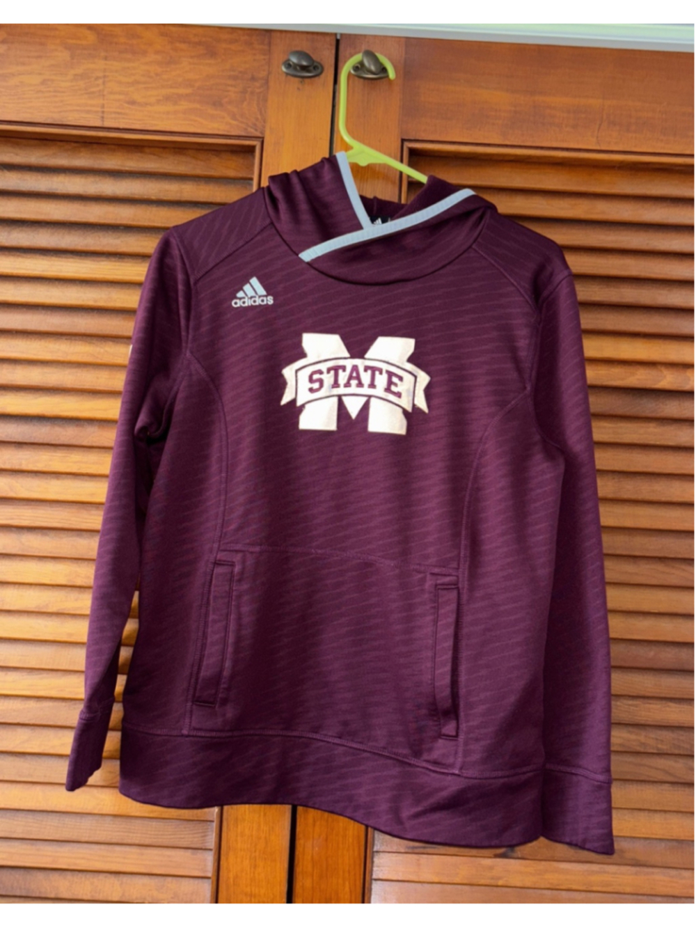 Mississippi State Bulldogs Adidas Climalite Hoodie Sweatshirt Women's Size M